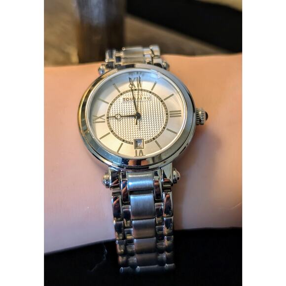 Tourneau Honda Stainless Steel Back Silver Watch NWT - Picture 1 of 13